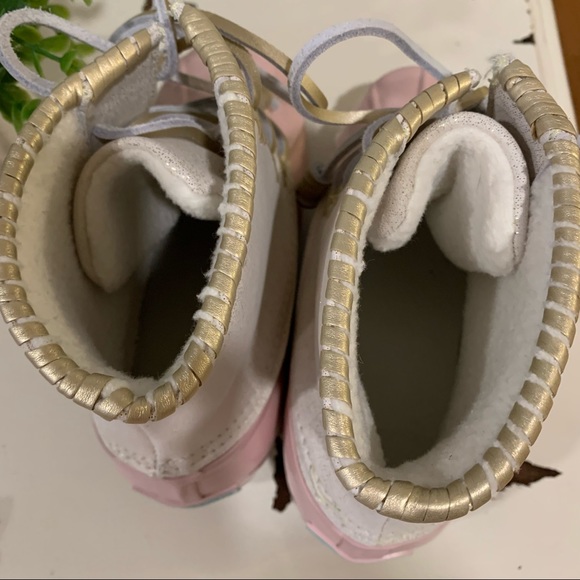 Jack Rodgers | Chole Rain Boots, Short Metallic Gold & Blush - Picture 11 of 12